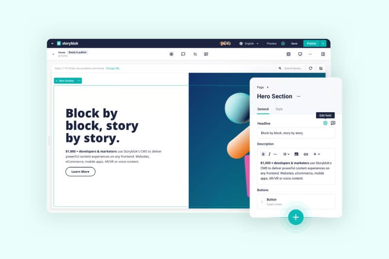 Storyblok Visual Editor Grafik