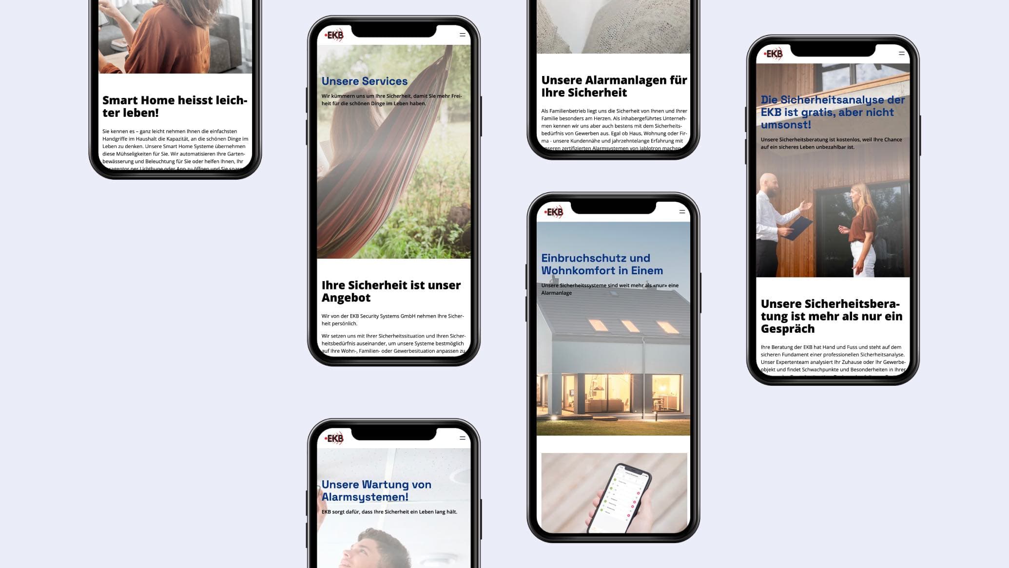 Mobile Screens von ekb