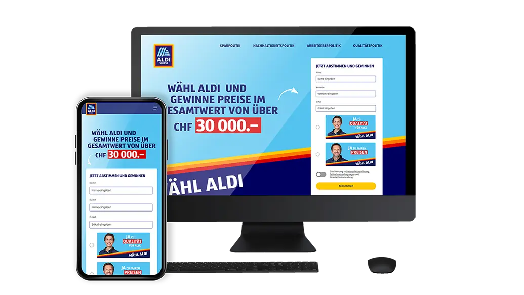 Desktop und Mobile Screen