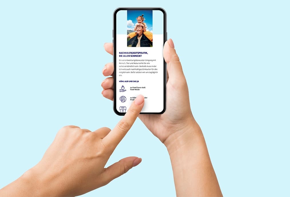 Finger klick auf Mobiltelefon