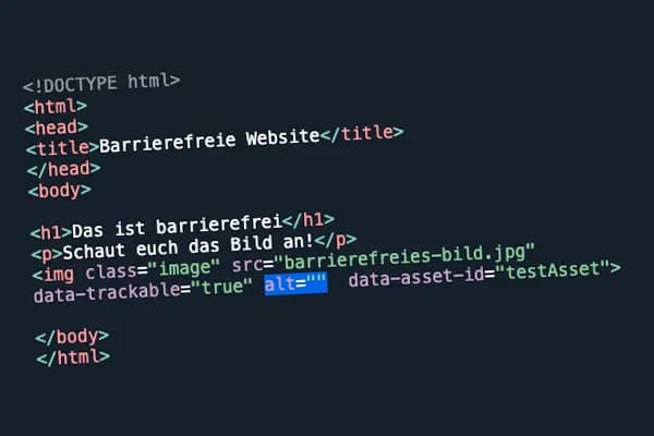 Codebeispiel für barrierefreies Bild