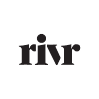 Rivr Logo Schriftzug in Schwarz.